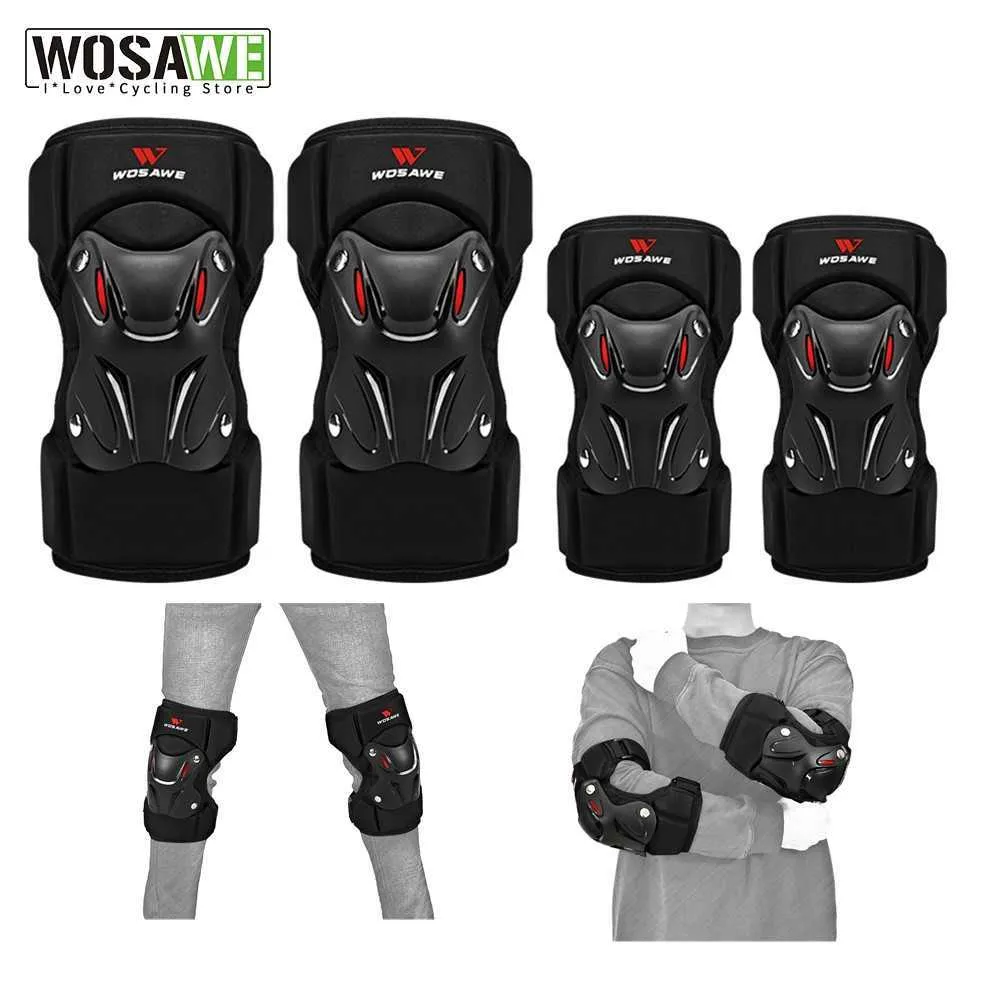 Adultos esportes ao ar livre engrenagens protetoras joelho cotovelo pads set andar esqui guardas do joelho roller skate skates proteção de scooter q0913