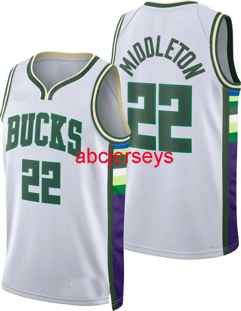 DHgate Men Women Youth Khris Middleton 22 2021 22 Swingman Jersey Embroidery Basketball Jerseys XS 5XL 6XL Sports Outdoors