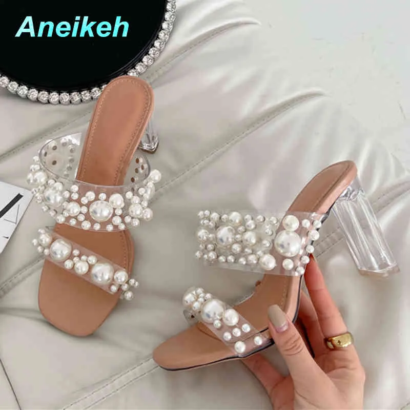 Мода сладкие ПВХ женские летние тонкие каблуки женские туфли тапочки Bling Plyka Dot Mlankoke Rome Party Rice белый 210507
