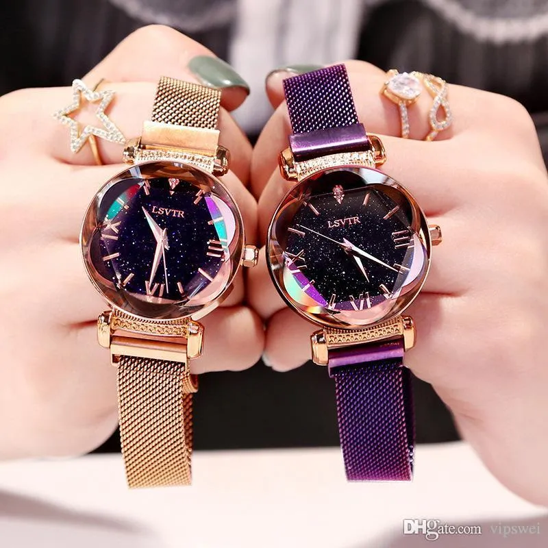 2 Piezas Para Mujer De Cristal Diamante Reloj Pulsera Traje