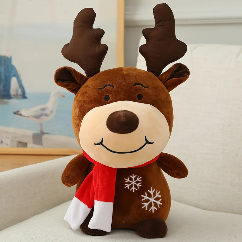 22cm Creative Santa Elk Plush Toy Anime Plushie Monomi Stuffed Animals Doll Birthday Gifts for Children