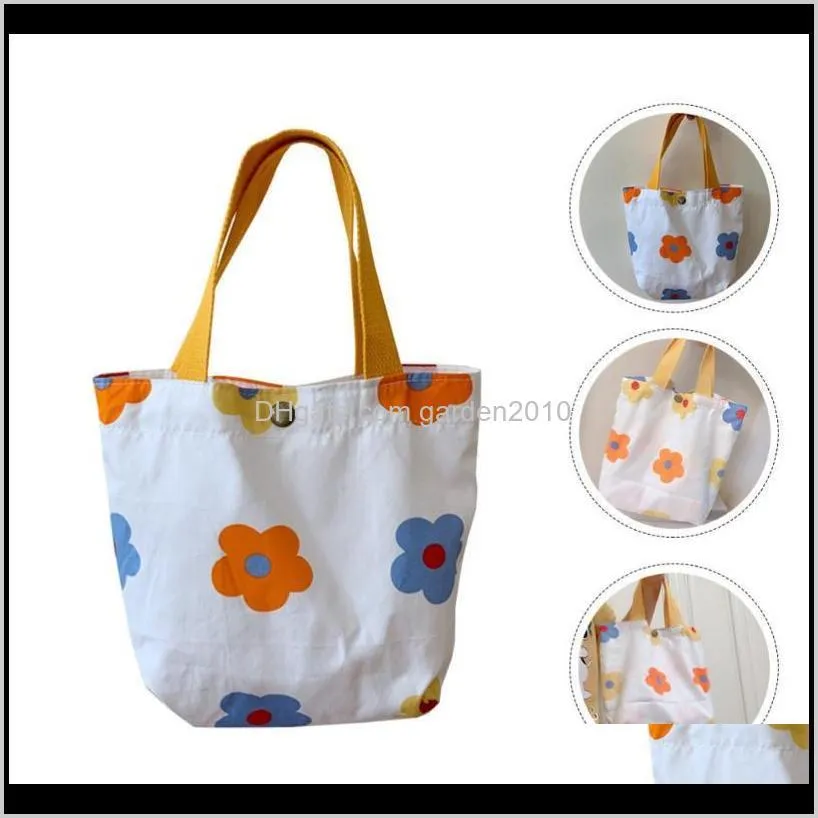 1pc mini floral bag hand bag canvas adorable storage pouch girl
