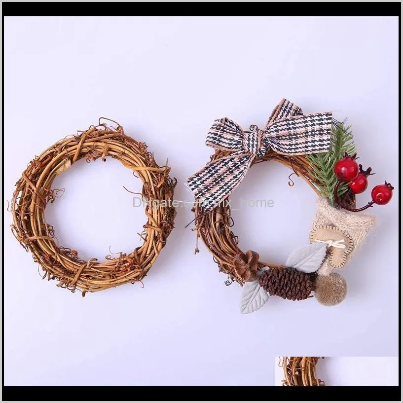 16 pieces wreaths vine branch wreath christmas rattan wreath garland decoration for craft or wedding supplies 3.14 inch
