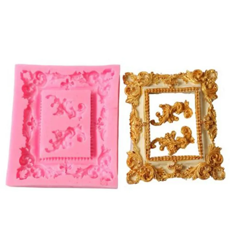 1PCS New Rose Frame Shape DIY Silicone Cake Molds Cookie Jelly Ice Tools Baking Decorating Tools