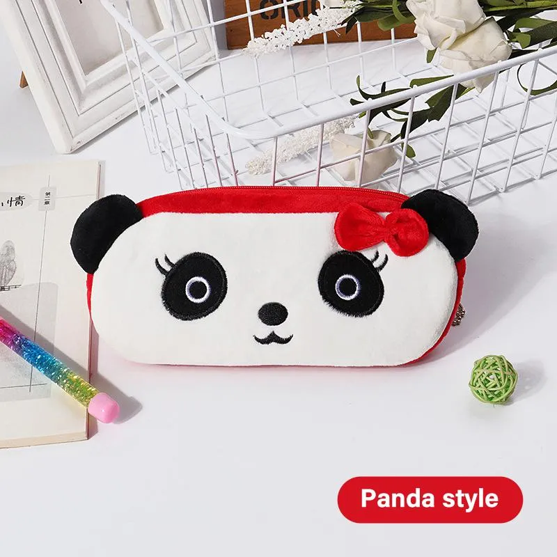 Panda Pencil Pouch, Cute Panda Pencil Case, Stuffed Panda Pencil Box