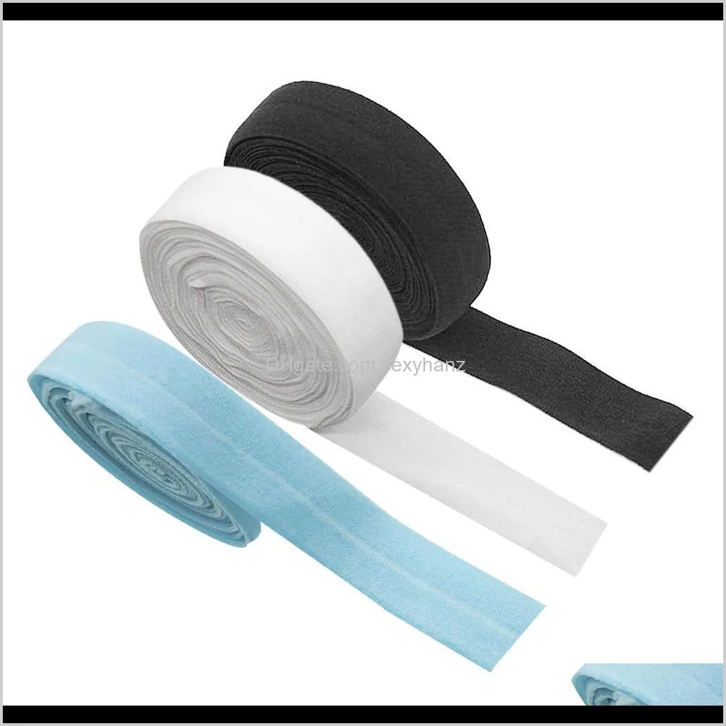 3rolls 2cm elastic flat bias binding tape craft clothing sewing braided rope