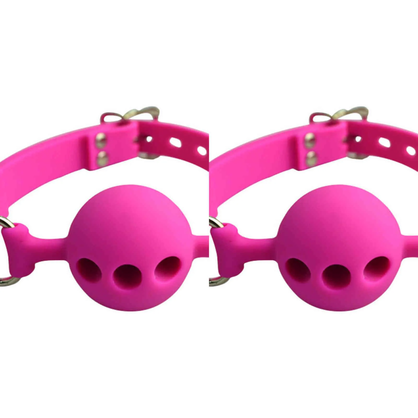 NXY Jouets pour adultes Fetish Extreme Full Silicone Respirant Ball Gag Bondage Open Mouth Gags Sex Toys Pour Couple Adulte Jeu Taille S M L 1201