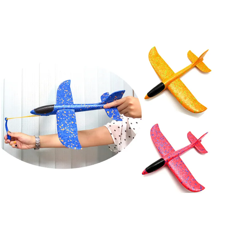 35CM EPP Foam Hand Throw Airplane Rubber Band Ejection Outdoor Launch Glider Plane Gift Interesting Toys For Children Kids Game