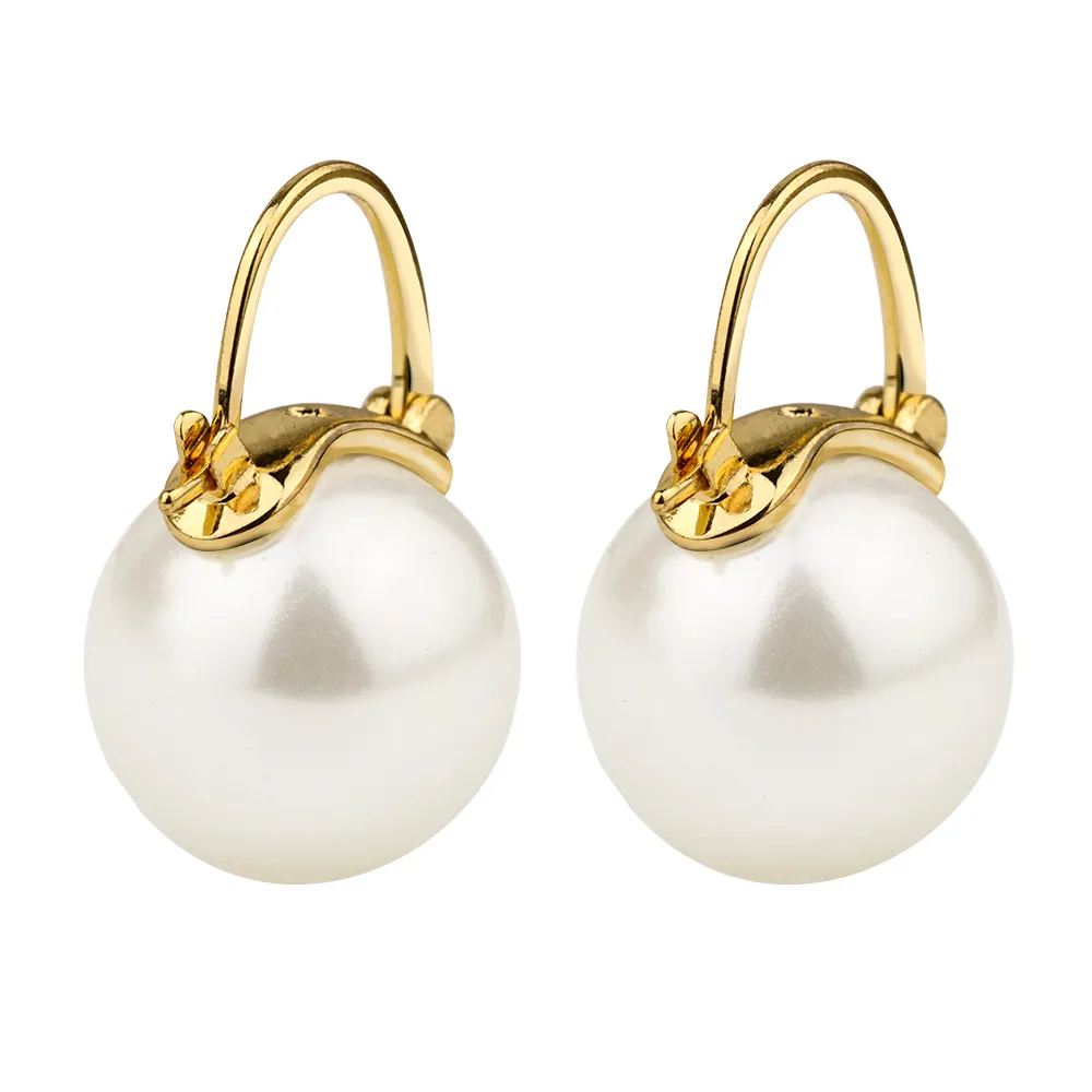 Pendientes de perlas blancas Cuelga Chandeliererrings para mujer Joyería