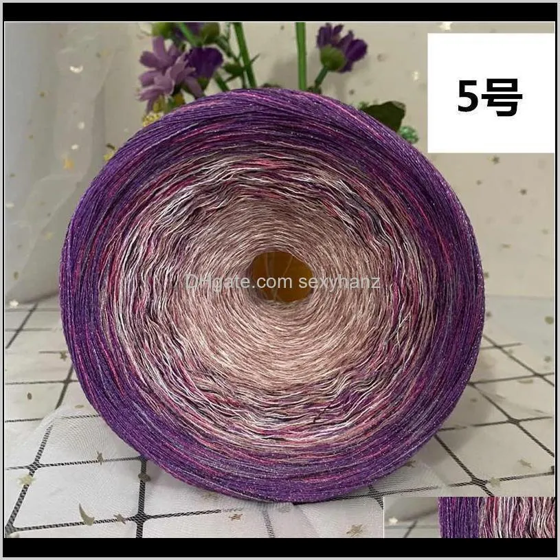 sun hat 8 strands of silk linen gradient color cake yarn summer hat diy handmade sun beach hat yarn for hand qylnto