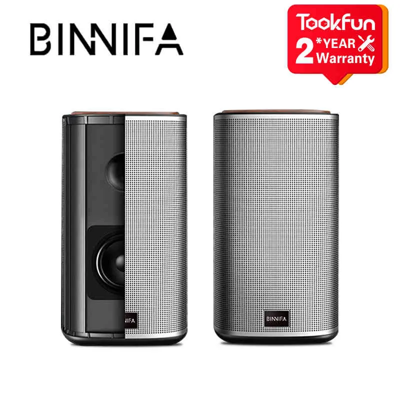 Ny Binnifa Desktop Stereo Bluetooth Speaker Musik Center USB Sound Card Subwoofer Högtalare Datorn Portable SoundBar