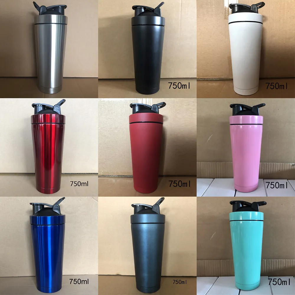 Stainless Steel Double Wall Vacuum Insulated Fitness Coffee Bottle 750ml  Capacity For Protein Powder, Gym, And Blending WLL918 From Crazyprice,  $5.53