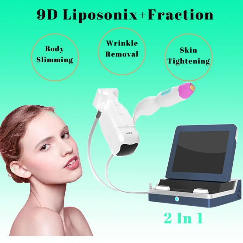 2 i 1 Therma Facial Lifting Wrinkle Removal Body Slimming Liposonix viktminskning maskin Portable design icke-invasiv