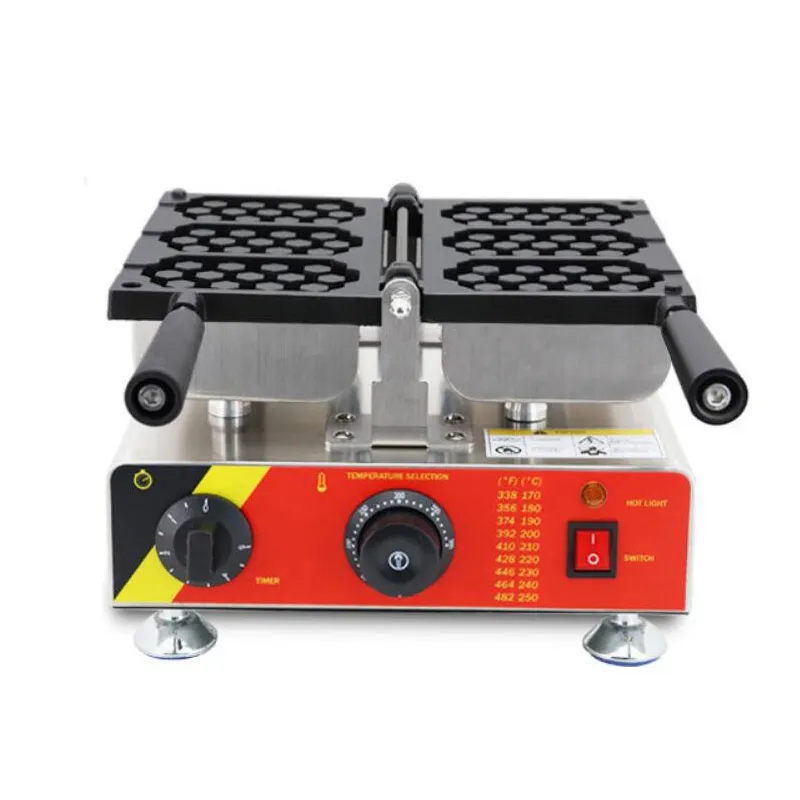 Food Processing Commercial Electric Honeycomb Waffle Maker New Kitchen Equipment