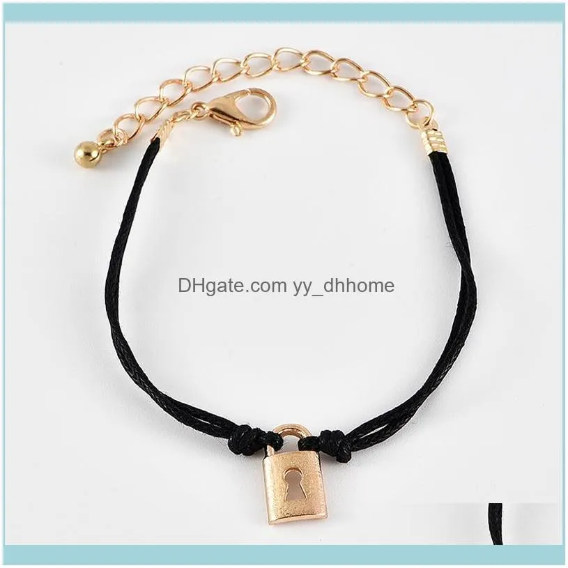 Link, Chain 6Pcs/Set Women Bracelets Set Boho Shell Knotted Key Pearl Tassel Leather Opening Bracelet Lady Fashion Party Bangle