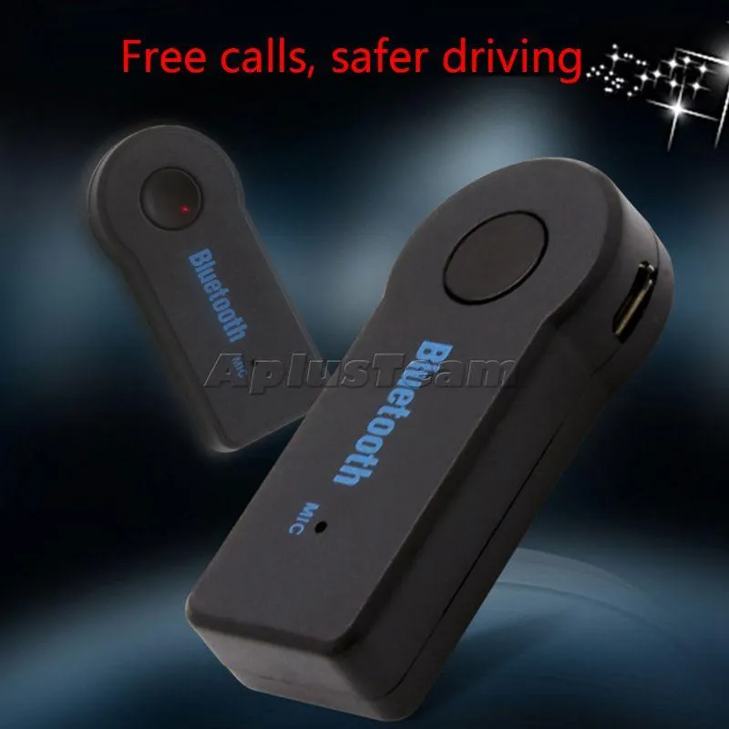 2021 Nieuwe 3.5mm Jack Bluetooth 4.1 Auto-ontvanger Draadloze Adapter Zender Handsfree Phone Call Aux Music Receiver voor thuis met Detaille Box Hoge kwaliteit