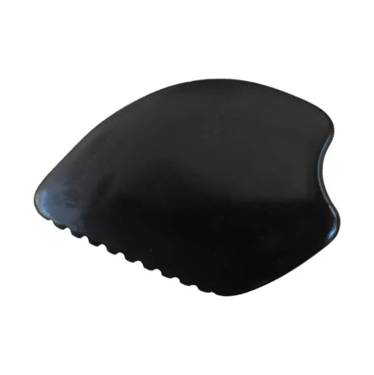 Mas Stones Rocks Natural Black Bian Stone Guasha Board Scraper For Face Neck Back Body Pressure Therapy Tools