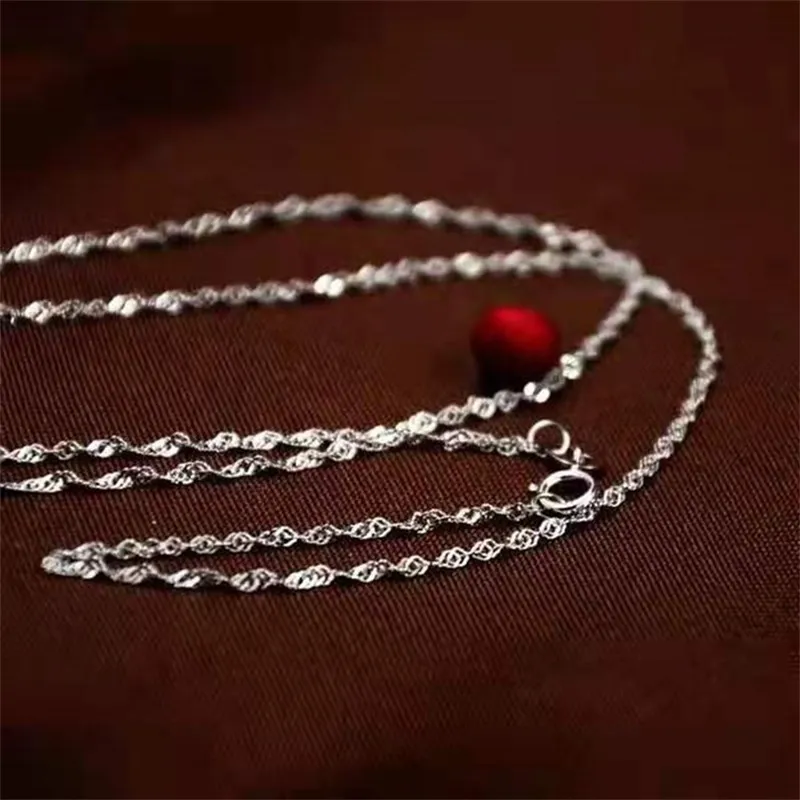 10pcs Water Waves Chains 1.2mm 925 Sterling Silver Necklace Chains 16"-30" SH540 Q2