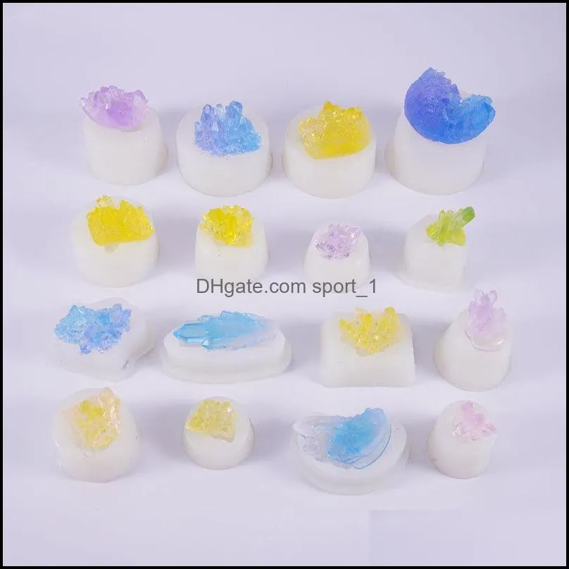 Crystal Cluster Silicone Molds Gems Stone Quartz Geode Resin Molds Casting Epoxy Resin Jewelry Pendant Craft Home Decor