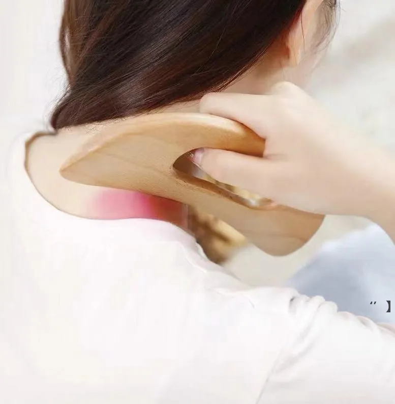 NEWWooden Lymphatic Drainage Gua Sha Hand Massage Handheld Gua Sha