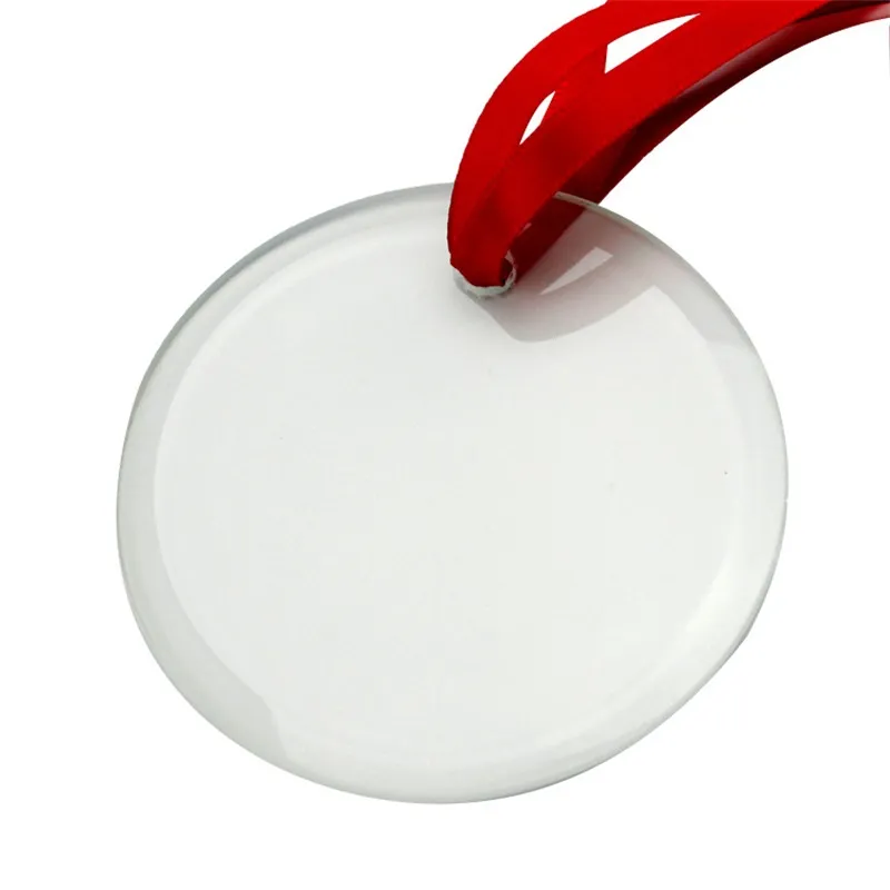 Sublima￧￣o em branco Pingente de vidro pingente de natal enfeites de 3,5 polegadas e 3 polegadas de transfer￪ncia t￩rmica de transfer￪ncia t￩rmica Decore Diy personalizado 199c3