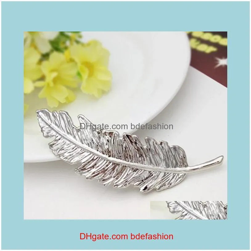 Hair Jewelry Jewelryhair Clips & Barrettes Ly Vintage Women Girls Alloy Leaf Clip Hairpin Princess Pins Aessories Do99 Drop Delivery 2021 Vg