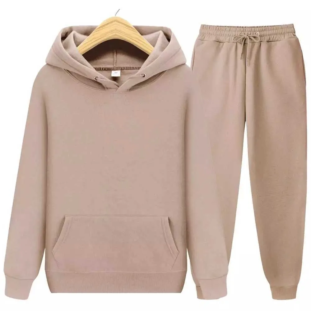 Free Match Size Mens Sets Hoodies Pants Autumn Winter Sweatshirt