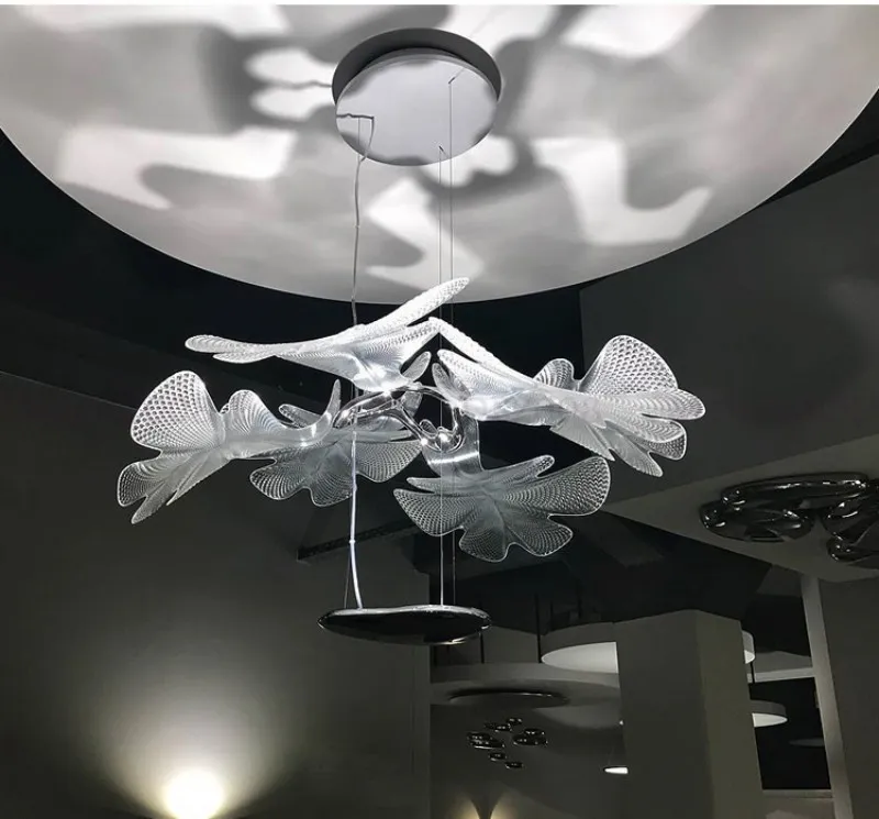 Italian Suspended Art Carved Petals Pendant Lamps Lights For Living Room Restaurant Hotel Villa Staircase Bedroom Model Room Chandelier