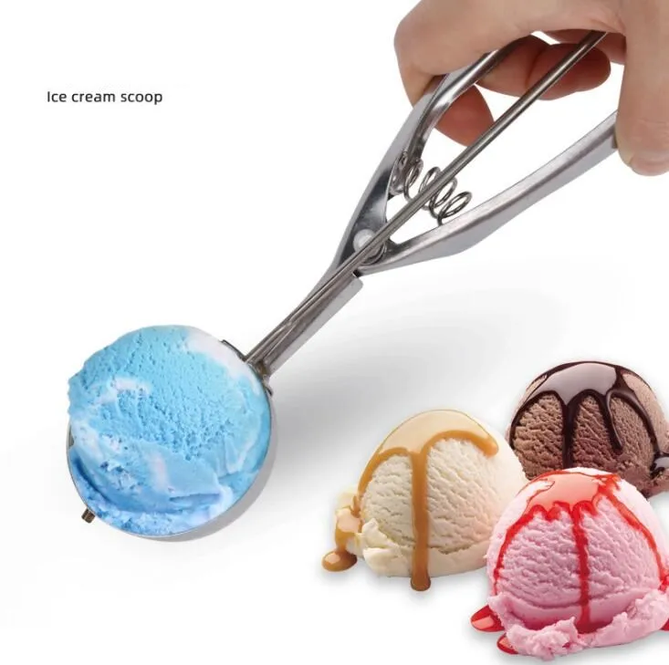 Stainless Steel Ice Cream Scoop Tools Small Medium Large Tablespoon Cookie Scoops for Baking 3 sizes