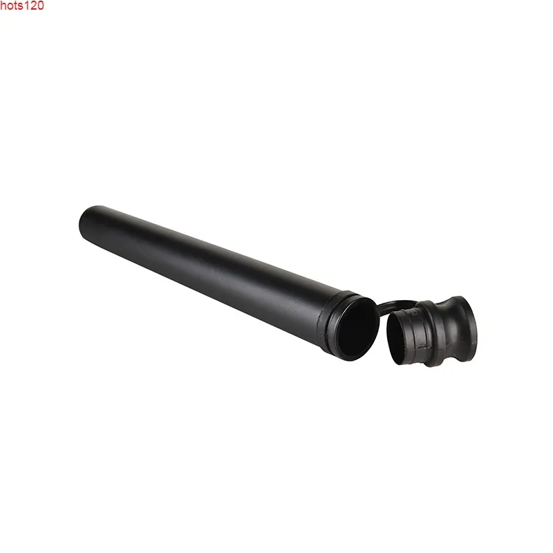 50 pçs/lote 110mm preto PP plástico Doob tubo/junção para armazenamento de charuto pode logotipo personalizado tubo de embalagem de charuto qty