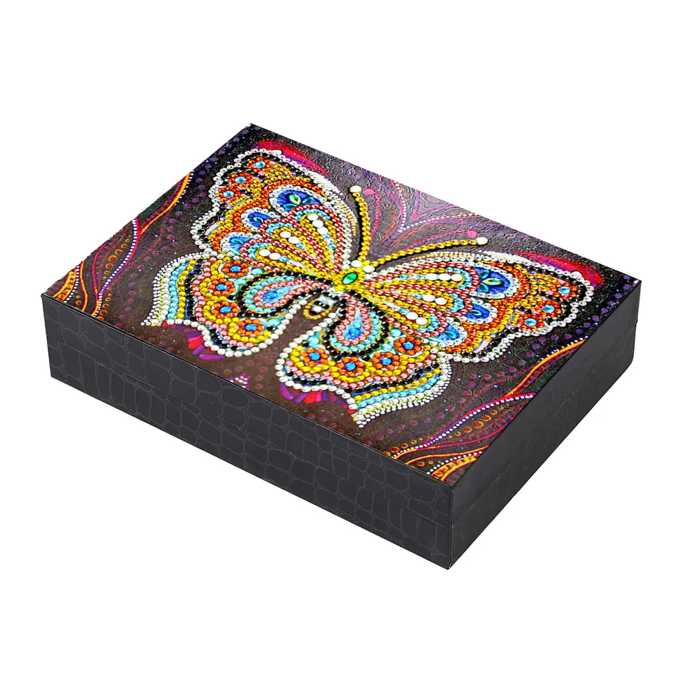 Special-shaped Diamond Painting DIY Butterfly Resin Jewelry Box Containers Desktop Decorative Storage Organizer Case#38