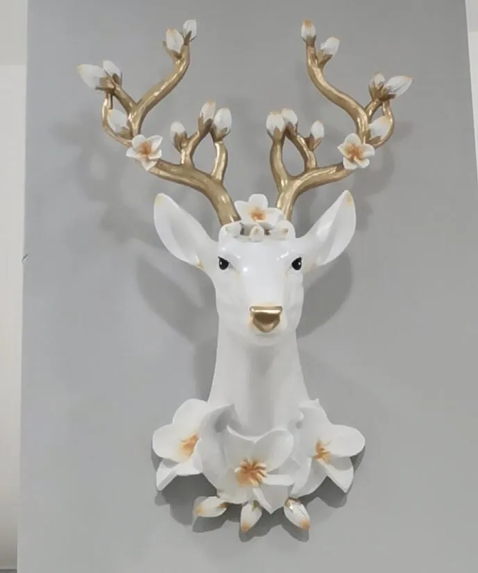 Deer head wall pendant Decorative Objects living room porch TV background wall-decoration creative Pendants