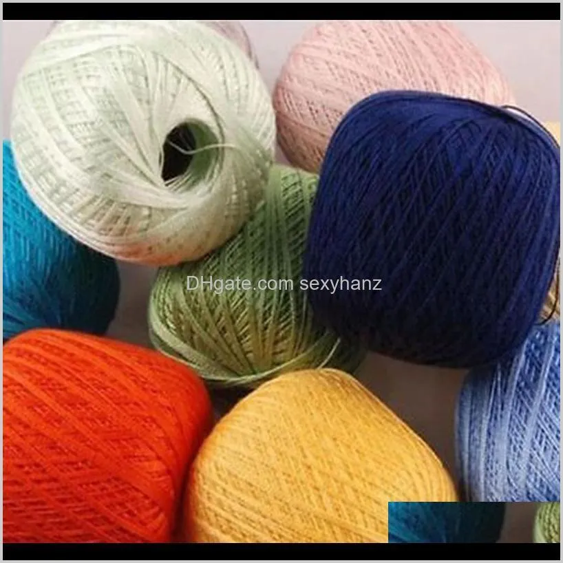 wholesale 400 meters cotton cord thread yarn for embroidery crochet knitting lace handicraft tool hand stitching thr qylpig