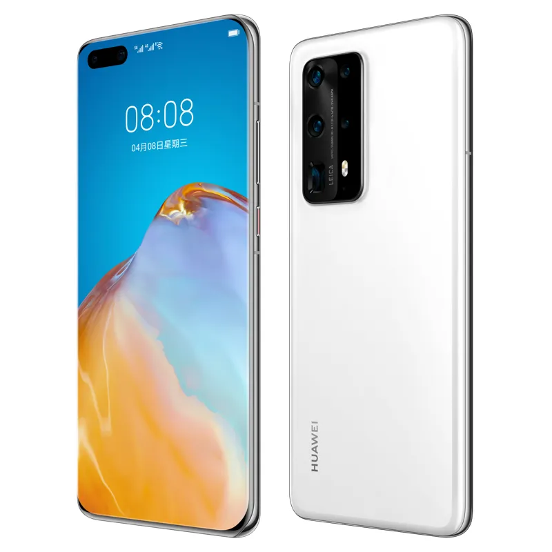 Téléphone portable d'origine Huawei P40 Pro + Plus 5G 8 Go de RAM 256 Go 512 Go de ROM Kirin 990 50.0MP AI Android 6.58 "Plein écran ID d'empreintes digitales Visage NFC IP68 4200mAh Téléphone portable intelligent