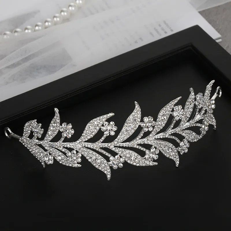 50cm Accessori Capelli Sposa Vite,4 pezzi Wedding Perle Crystal Hair Vines Copricapo Fascia per Capelli da Sposa,Decorazioni Capelli Sposa per Donne e Ragazze(Silver+Oro