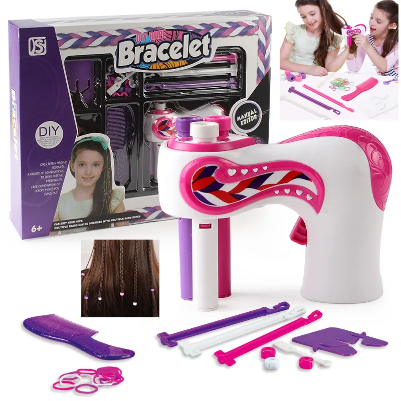 Otomatik Saç Braider Styling Aracı Elektrikli Kıllar Örgü Rulolar Ile Bilezik Saç Braider Taşınabilir Saçlar Örgü Makinesi DIY Çocuk Kızlar Güzellik Moda Oyuncak Için