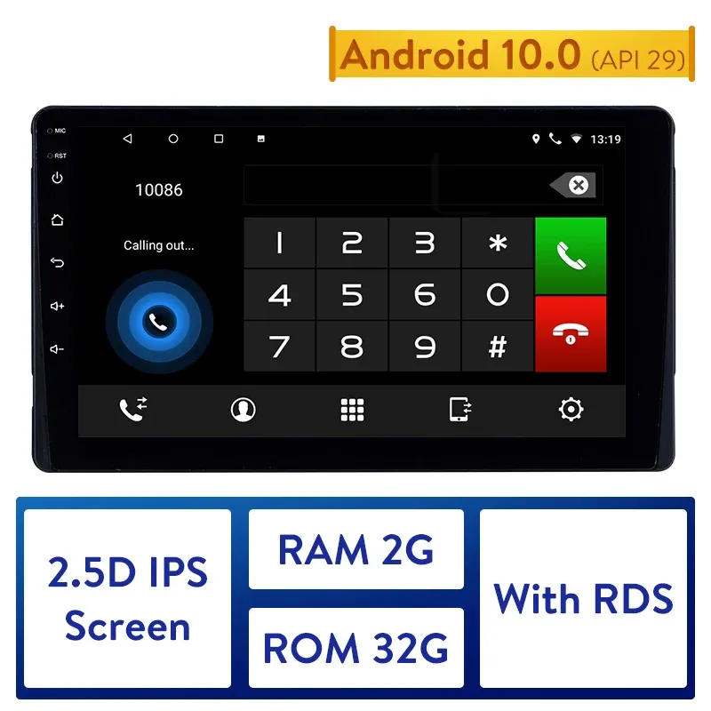 Auto dvd Unità Principale Radio Audio GPS Lettore Multimediale Per Il 2015-TOYOTA Sienna Android 10.0 2DIN 2GB di RAM 32 GB di ROM IPS Schermo