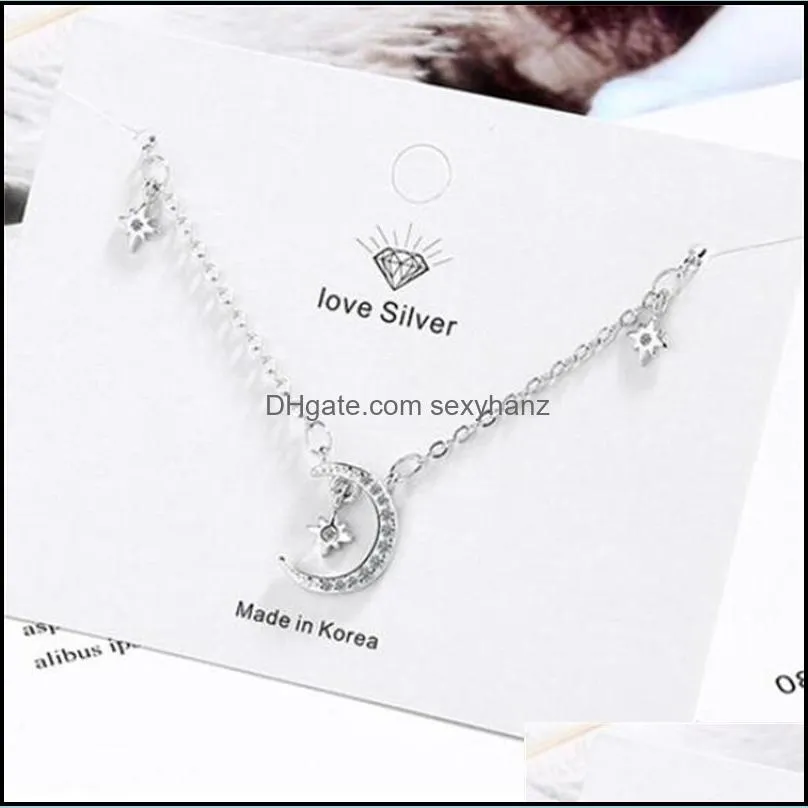 Anklet Bracelets For Women Fashion Jewelry Stars Moon Cubic Zirconia Ankle Foot Chain Female Ladies Accessories 016 297 W2