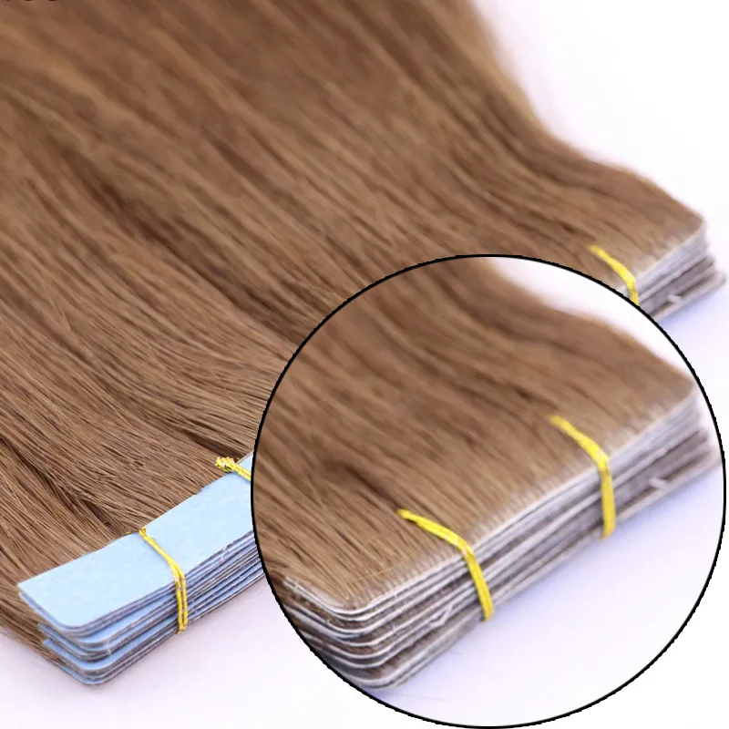 Fita de gancho de mão em botão de extensão de cabelo humano Weft 200g 80 peça mais invisível e realista rápido para usar personalização de suporte de alta qualidade