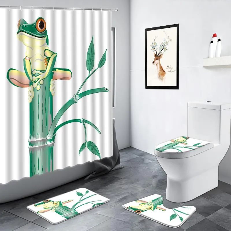 Juegos de cortinas de ducha de dibujos animados de rana divertida
