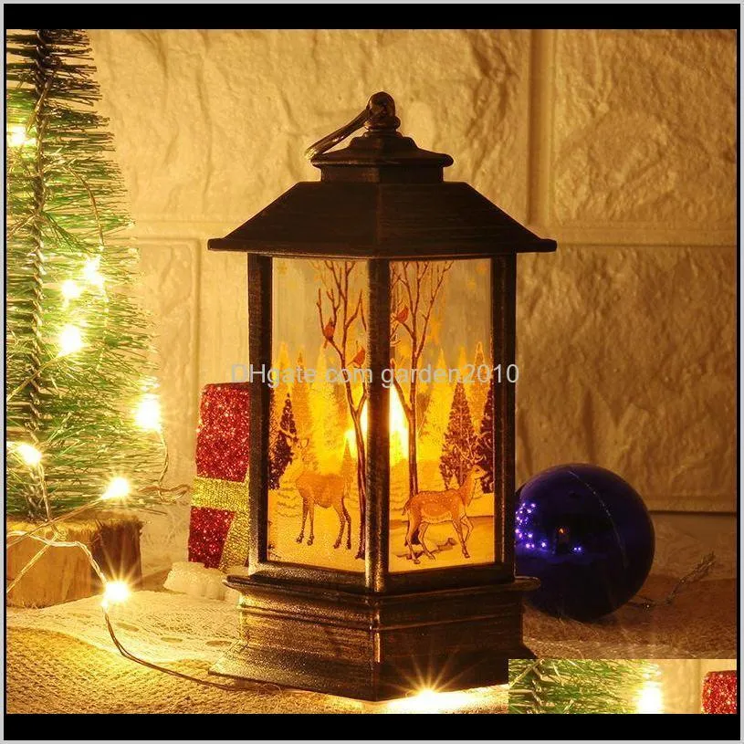 christmas decorations for home lantern led candle light candles santa deer snowman lamp navidad decoration new year ornament1