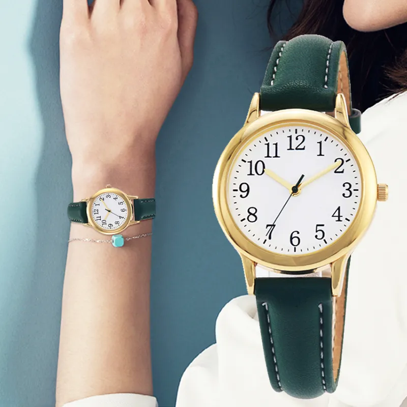 Женские кварцевые часы простые для чтения наручные часы с арабски