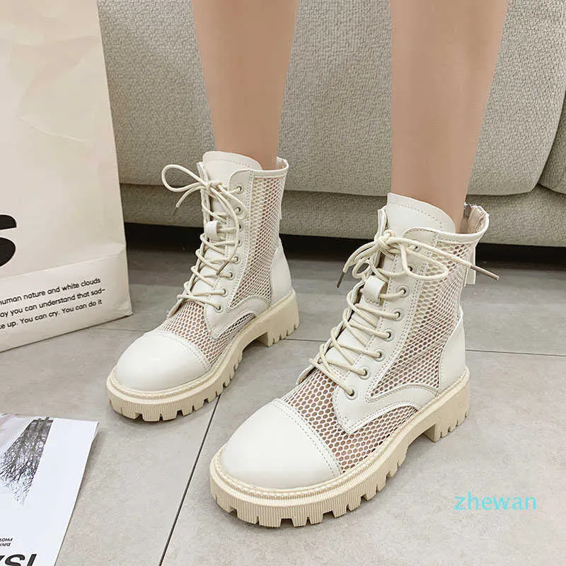 Designer Martin Boots Street Fashion 2021 Summer New Mesh Breathable All  Match Womens Shoes Sandals Round Head High Gang Solid Color From 107,86 € |  DHgate