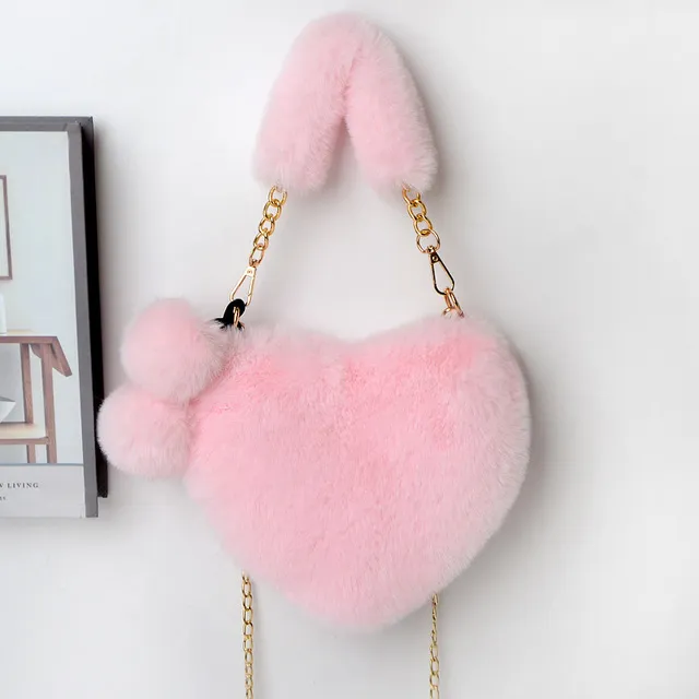Heart fur purse online