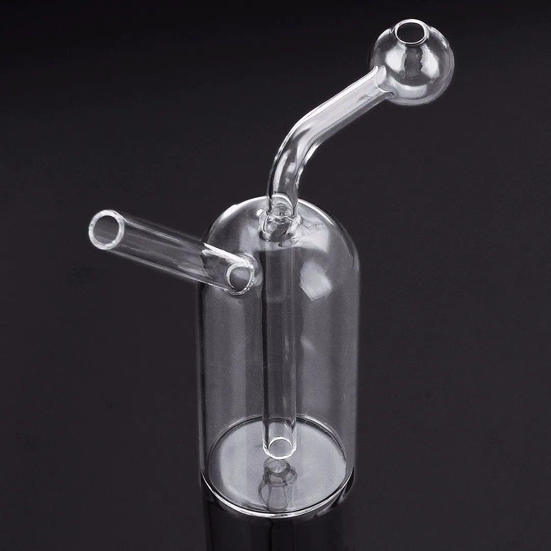 Verre Transparent Pipes À Fumer Bol En Verre Portable Shisha Narguilé Eau Petit Pot Attrape-Cendres Bong Tabac Fumée Bols Bouteille Brûleur À Huile En Gros