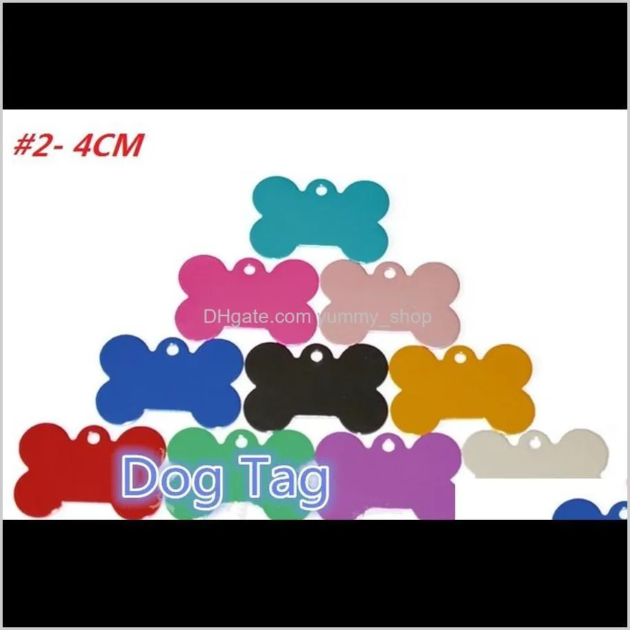 dog tag metal blank military pet dog id card tags aluminum alloy army dog tags no chain mixed colors i171