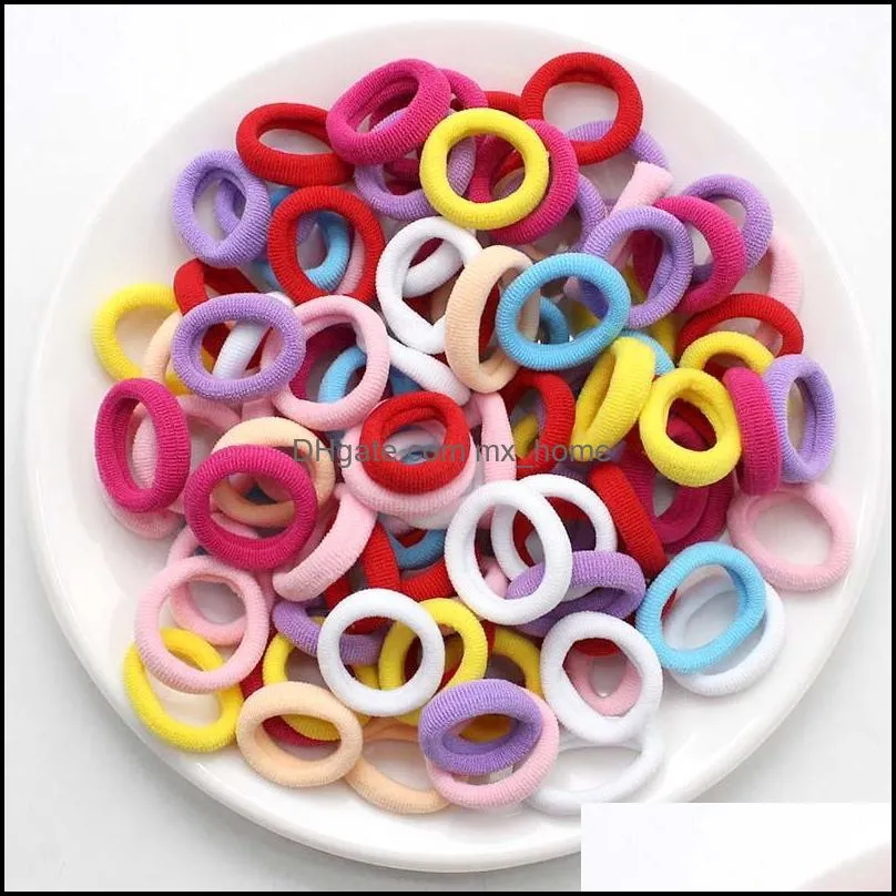 Hair Accessories 100Pcs 2.5CM Elastic Rope Girl Band Rubber Small Gifts Children Gift Head Wholesale