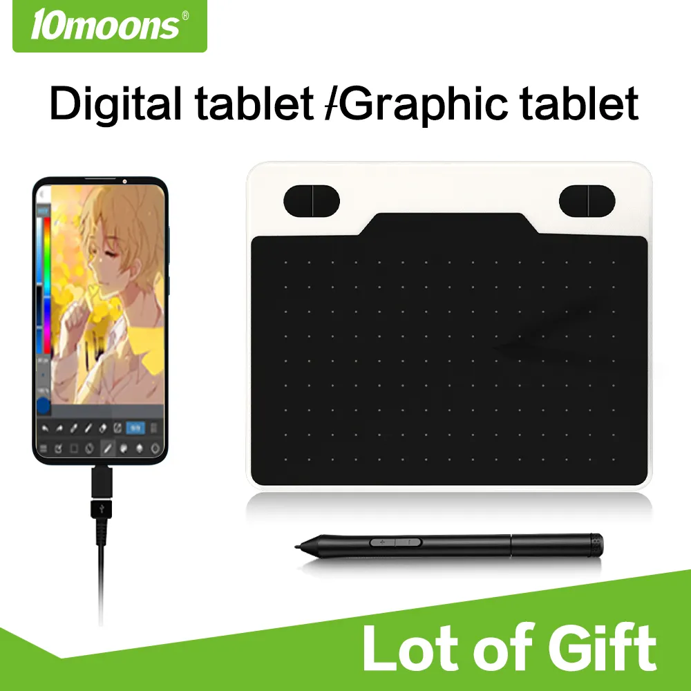 10 mesões 6 polegadas gráfico ultraleve 8192 níveis de desenho digital tablet bater bateria caneta compatível dispositivo android