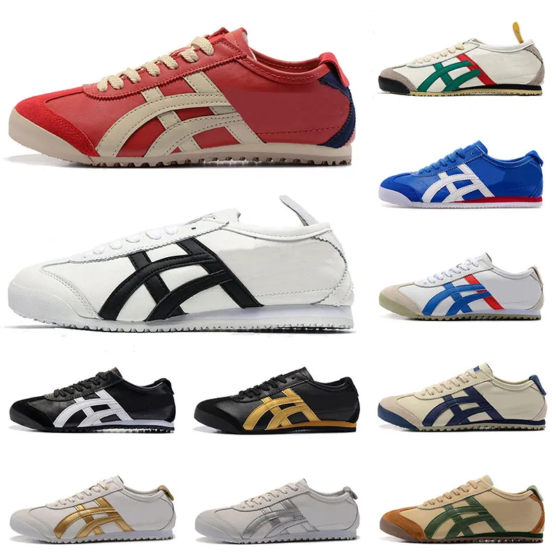 Onitsuka Tiger Mexico 66 الرجال والنساء الاحذية أسود أبيض أزرق رمادي أصفر احذية رياضية للرجال والنساء - احذية رياضية خارجية مقاس 36-45 أحذية