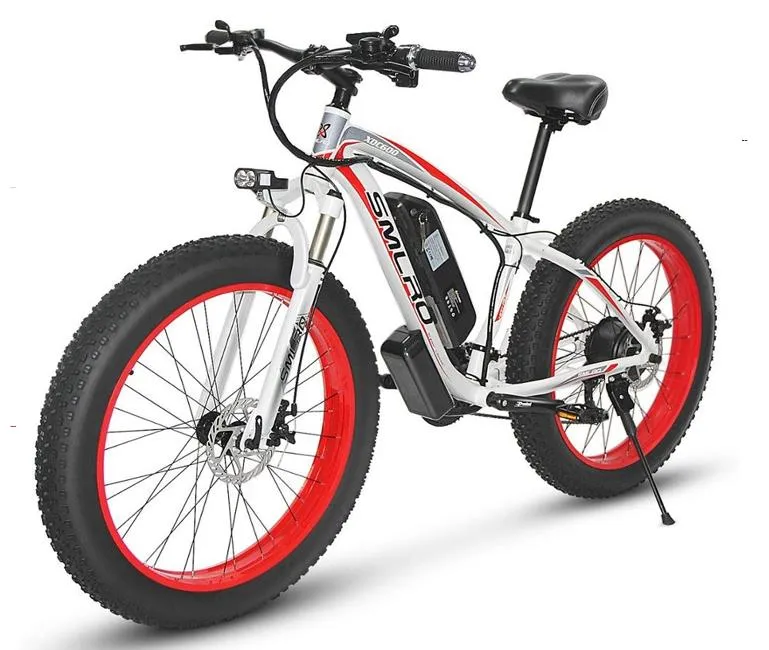 26 Inch Electric Bike 1000W Motor Fat Tire Mens Snow Beach Ebike 48V 13AH Lithium-ion Battery Adult Snowbike Bicycle